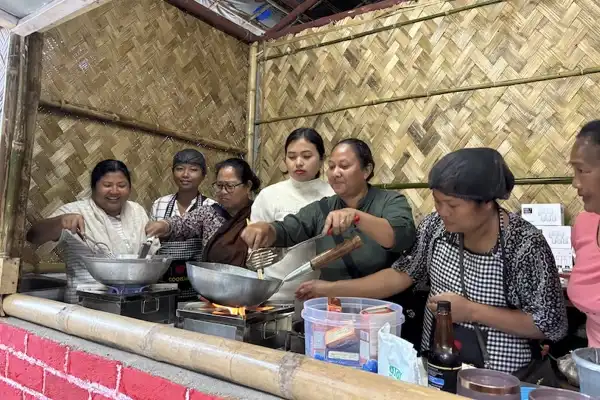 Traditional cooking at Manda Cafe